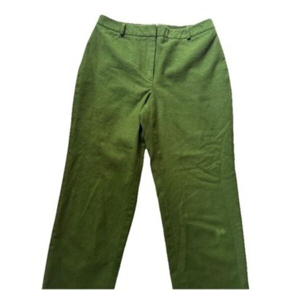 talbots petite Size 10 Green Lined Wool Pants 30 X  27 Vintage - Picture 2 of 7